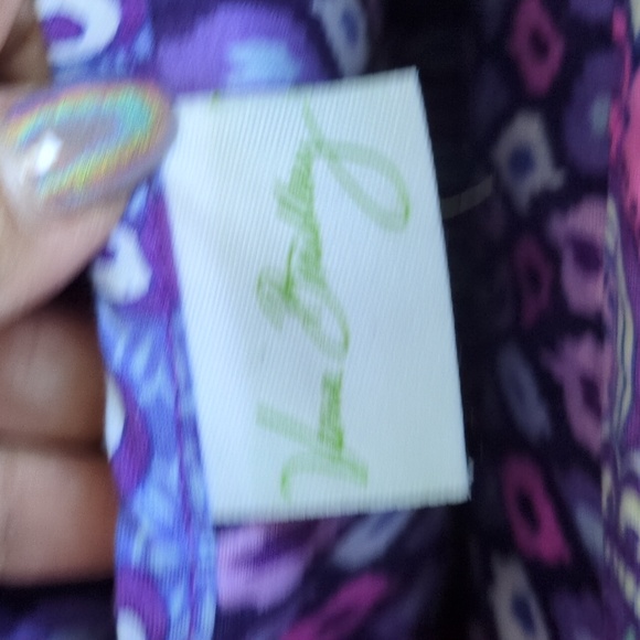 Vera Bradley Purple Floral Quilted Tote Bag - Picture 3 of 6